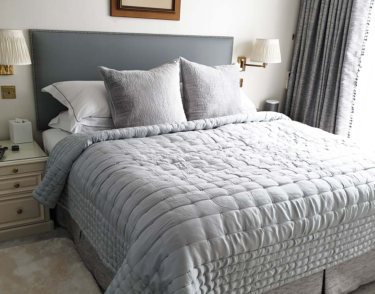 Headboard with decorative nails